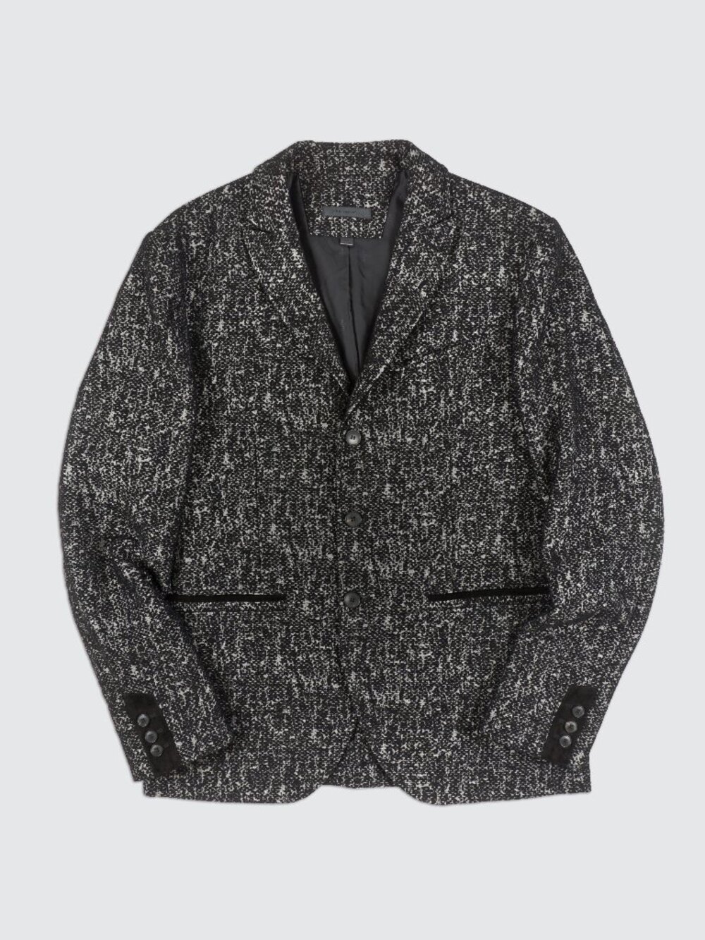 John Varvatos Patterned Wool and Sheepskin Blazer